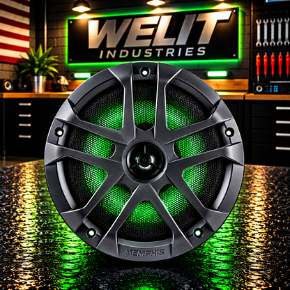 MEMPHIS AUDIO 8" LED SPEAKER RINGS | MXA80L | WITH GRILL
