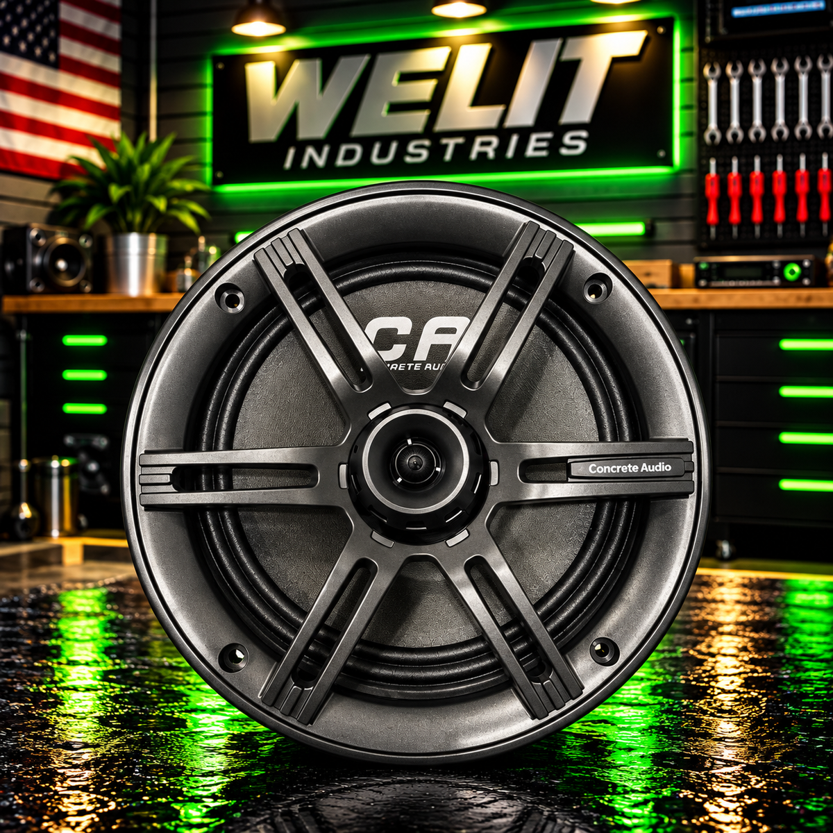 CONCRETE AUDIO 8" LED SPEAKER RINGS | CPA8CX | WITH GRILL