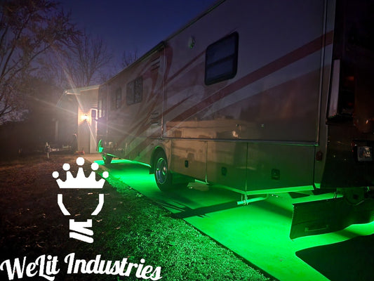 {RV/MOTORCOACH} 7.25" RGB+W: ROCK LIGHT KIT W/ MAGNETS